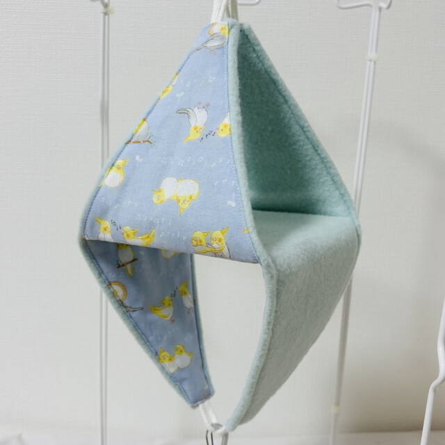 はるべー / ★リバーシブルCHANGEテント【L】フリース (ベビーブルー)/ オカメインコ柄