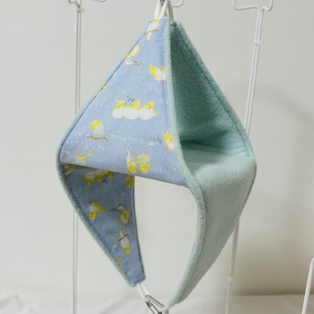 はるべー / ★リバーシブルCHANGEテント【LL】フリース （ベビーブルー）／ オカメインコ柄