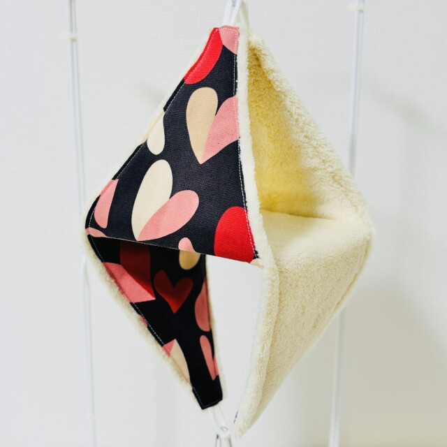 はるべー / ★リバーシブルCHANGEテント【LL】マイクロフリース（オフホワイト）／ツートン ハート 大柄