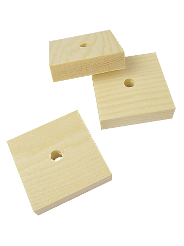 9991384【BMオリジナル】無垢木正方形40x40x10mm 1個◆