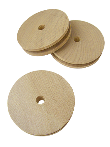 9991393【BMオリジナル】★無垢木円盤溝付き大50x10mm 1個◆