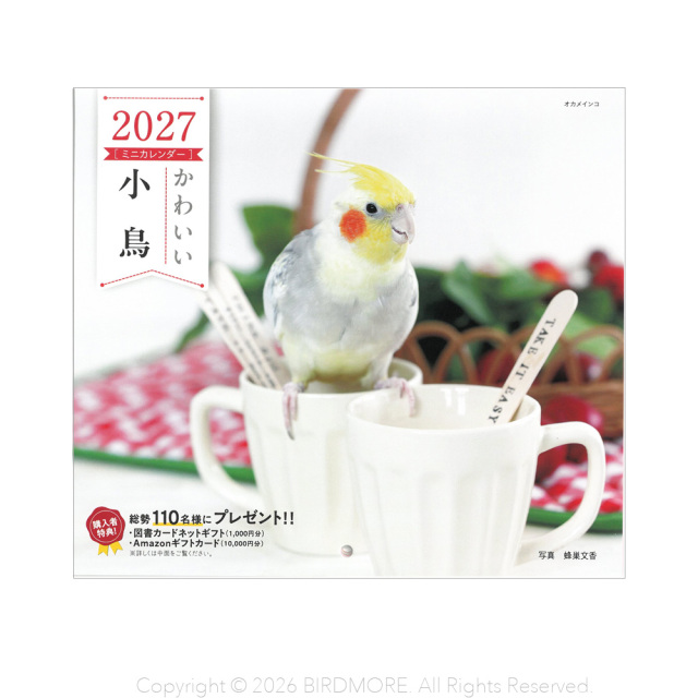 9995540【誠文堂新光社】2027年 カレンダー かわいい小鳥(ことり) ◆