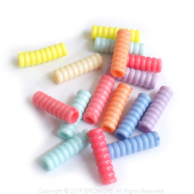 9997720 ねじりチューブビーズ6個入り◆