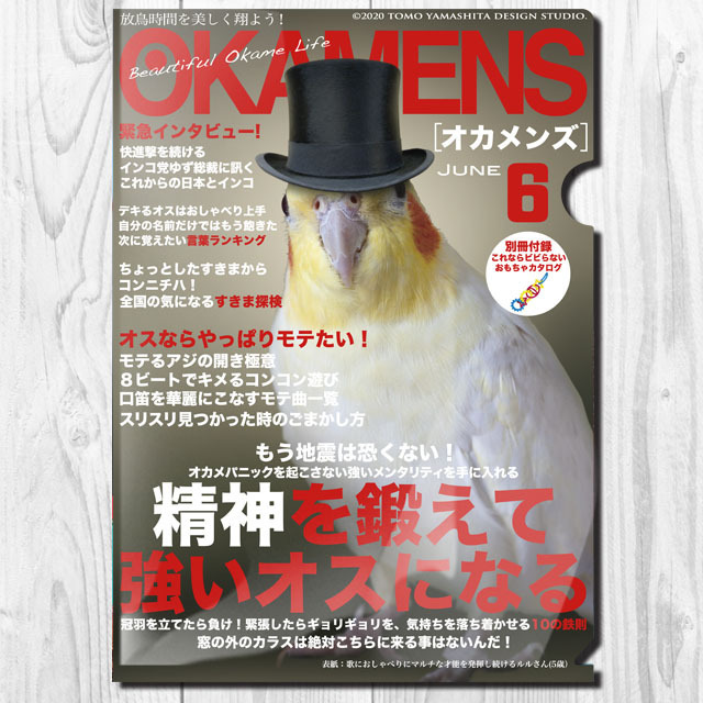 9997871【TOMO YAMASHITA DESIGN STUDIO】A4クリアファイル/オカメンズ6月号◆