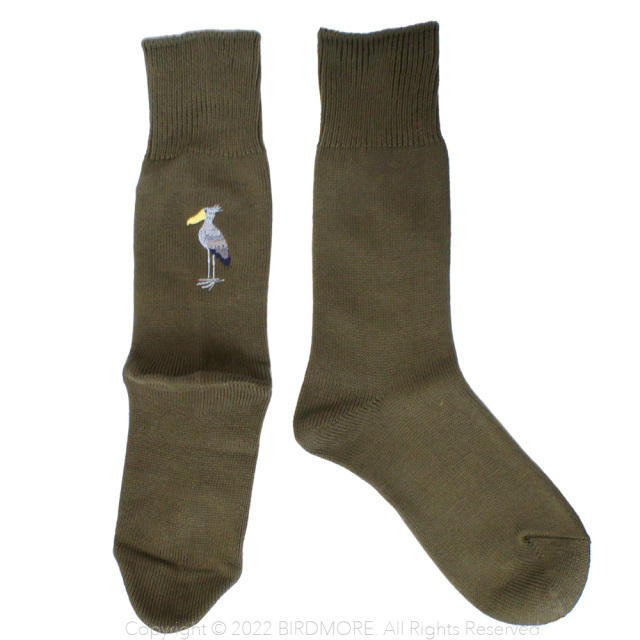 9998602【あいうえ堂】靴下・オリーブ / ハシビロコウ