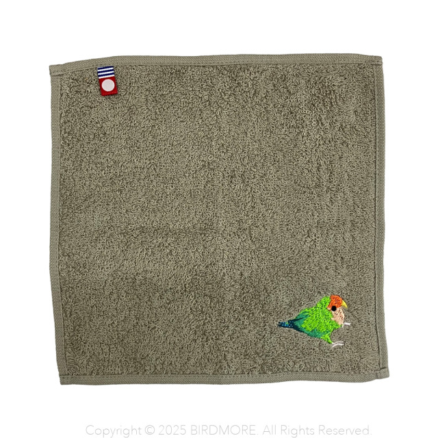 9998650【あいうえ堂】今治タオルハンカチ / 白文鳥 & 桜文鳥