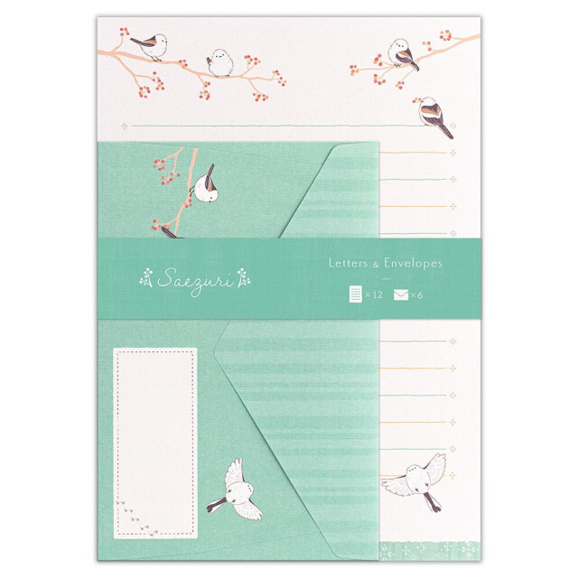 9998707【エヌビー社】レターセット/シマエナガ 4980101◇ 鳥専門店