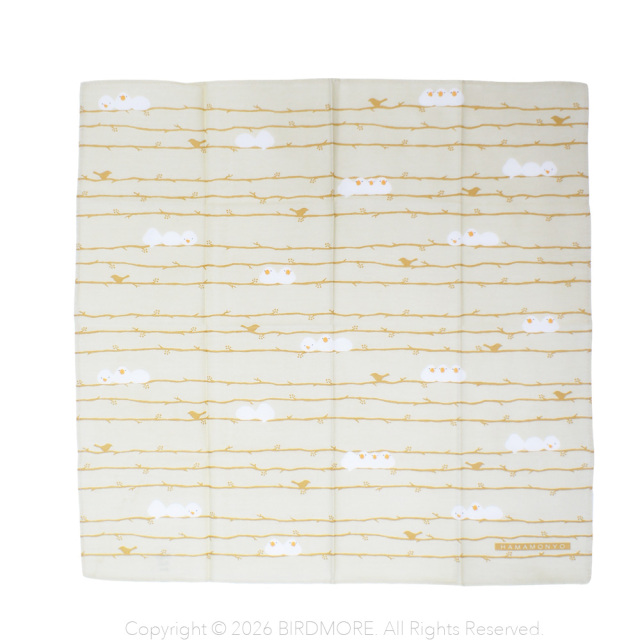 9998833【濱文様】★スクエアブロードハンカチ/文鳥◆