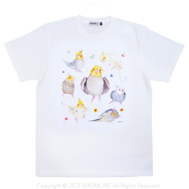 9999021【ゆとり屋】Tシャツ/オカメまみれ