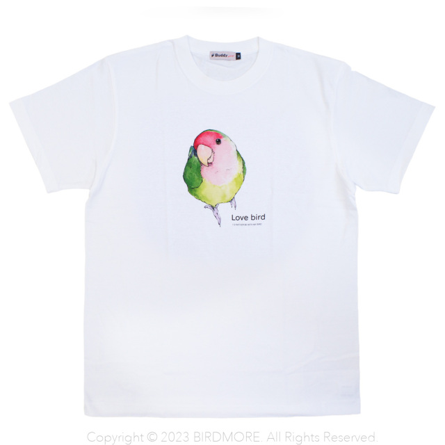 9999025【ゆとり屋】Tシャツ/コザクラインコRosy Lovebird