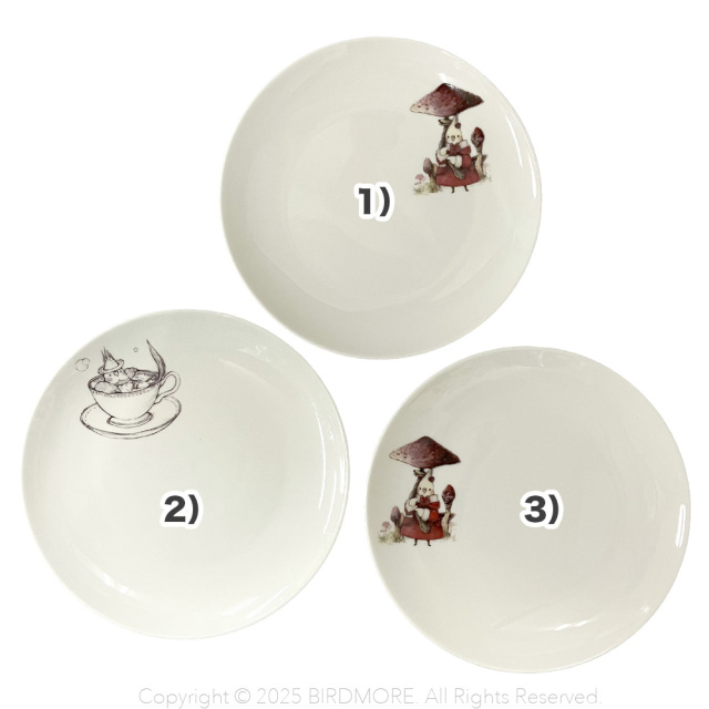 9999477【ゆとり屋】18cmプレート皿 3種