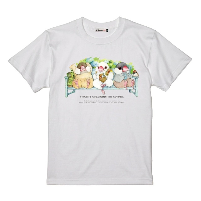 9999491【ゆとり屋】★Tシャツ/文鳥の昼休み