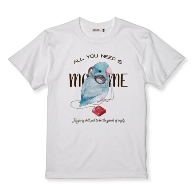 9999498【ゆとり屋】Tシャツ/ヘッドフォンマメルリハ（ブルー）
