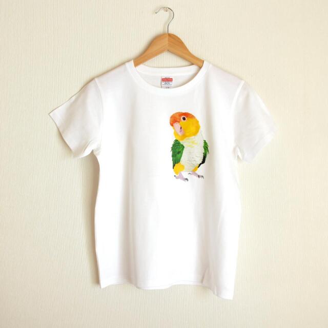 9999507【p-jet】Tシャツ・女性用M/シロハラインコ