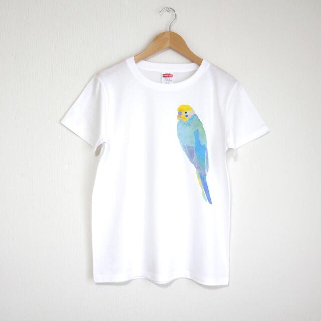 9999511【p-jet】Tシャツ/セキセイインコ （レインボー）