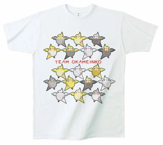 9999519【かんたろう】Tシャツ・女性L/TEAM OKAMEINKO 白