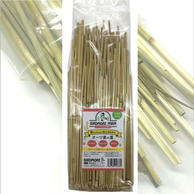 9999564【バードモアファーム】お徳大容量 オーツ麦の茎 100g（自社栽培・農薬&化学肥料不使用）