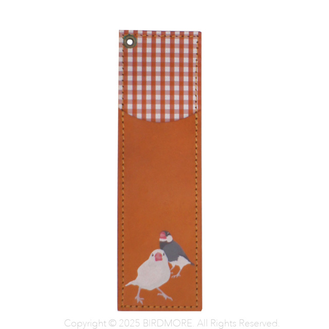 9999580【あいうえ堂】★ペンホルダー / 白文鳥と桜文鳥◆