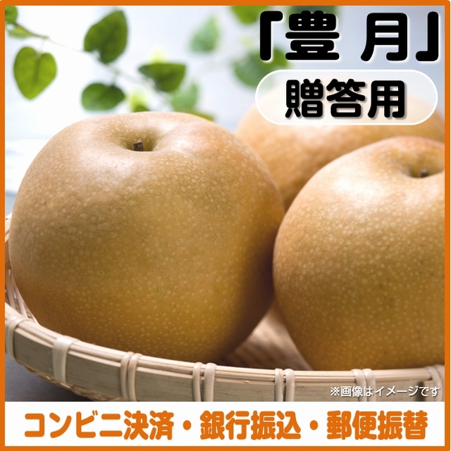 【一時販売停止中】＜コンビニ決済、銀行振込、郵便振替＞ 梨（豊月）贈答用　ご注文は「１０月９日」まで！発送予定「１０月中旬～」