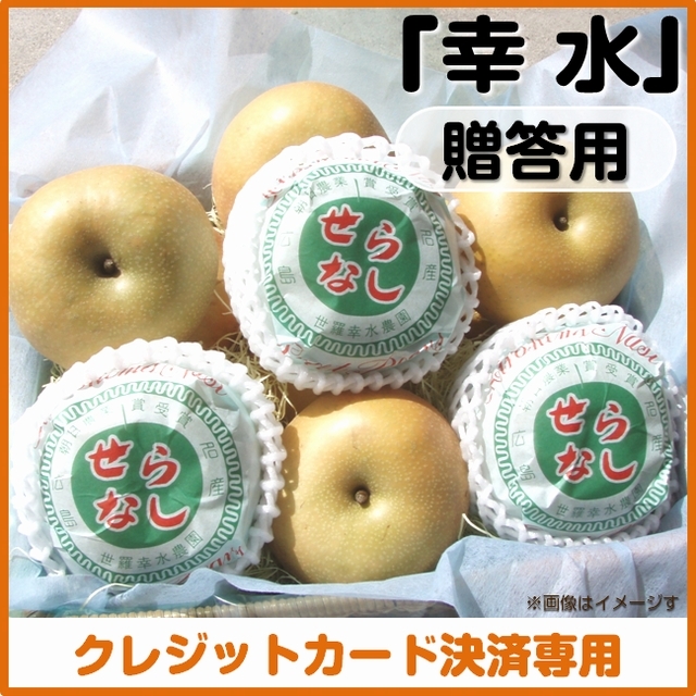 ＜クレジットカード決済＞【予約７月10日～8月25日まで】梨（幸水）贈答用