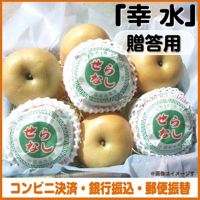 ＜コンビニ決済、銀行振込、郵便振替＞【予約７月10日～8月15日まで】梨（幸水）贈答用