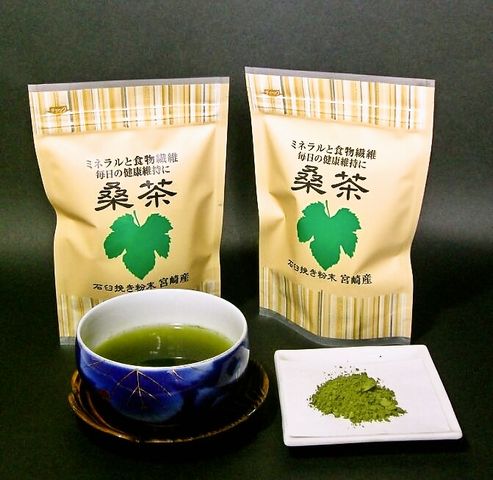 桑茶　石臼挽き粉末　50g　袋入り