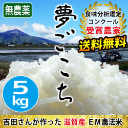 令和2年度産 新米 吉田さんの無農薬夢ごこち 5kg 白米 玄米 吉田農園 琵琶近江商店 滋賀のごちそうお取り寄せショップ 令和2年度産 新米 吉田さんの無農薬夢ごこち 5kg 白米 玄米 吉田農園 琵琶近江商店 滋賀のごちそうお取り寄せショップ
