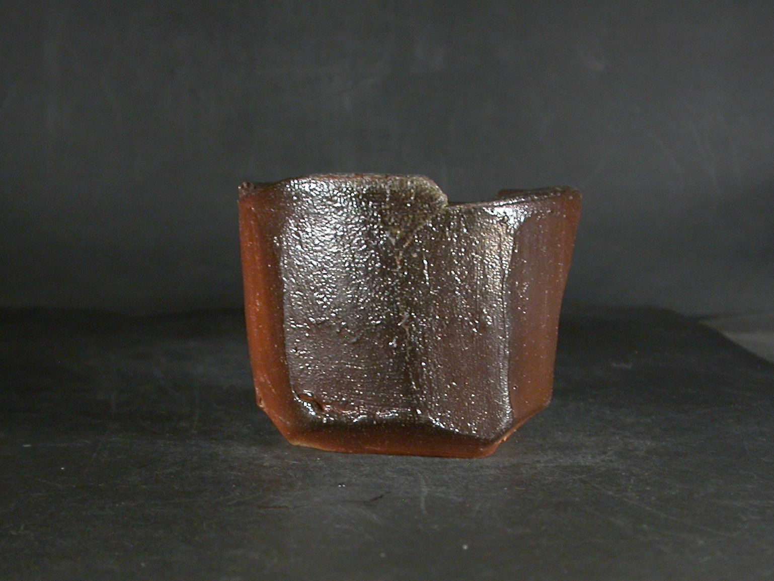 備前焼　穴窯　備前焼異色作家　吉岡　勝巳　最新作黄ゴマ面取・鎬フリーカップ３