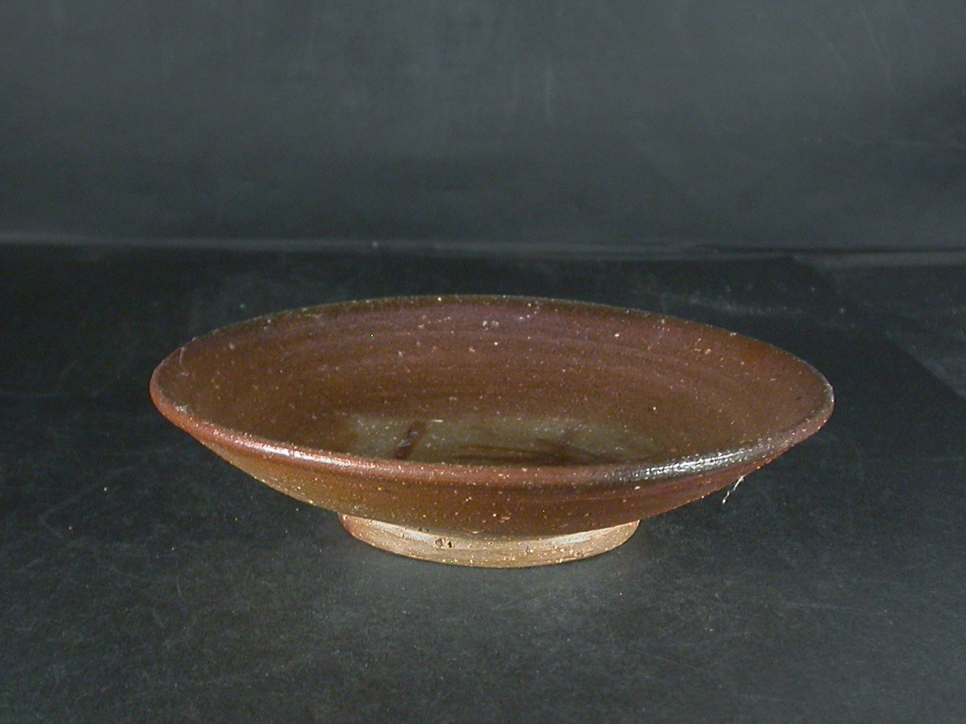 備前焼　穴窯　備前焼異色作家　吉岡　勝巳　最新作１６センチ黄ゴマ深皿５