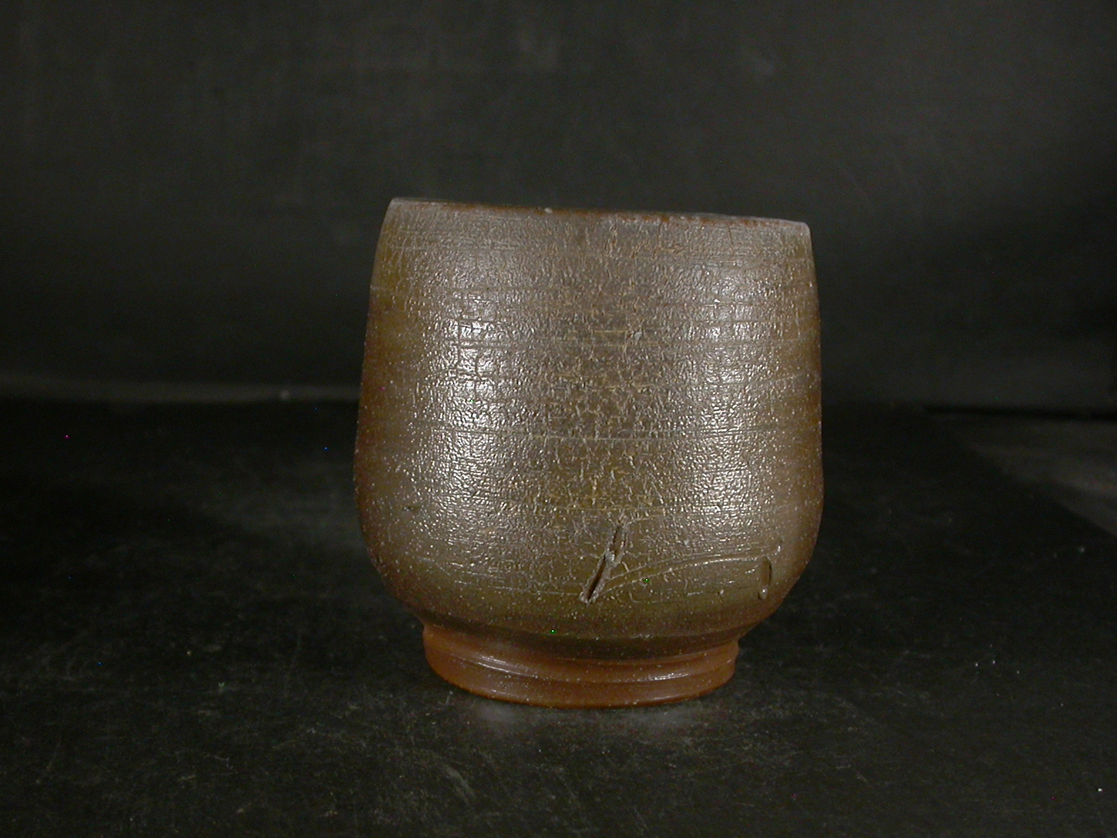 備前焼　穴窯　備前焼異色作家　吉岡　勝巳　最新作黄ゴマ湯呑１４