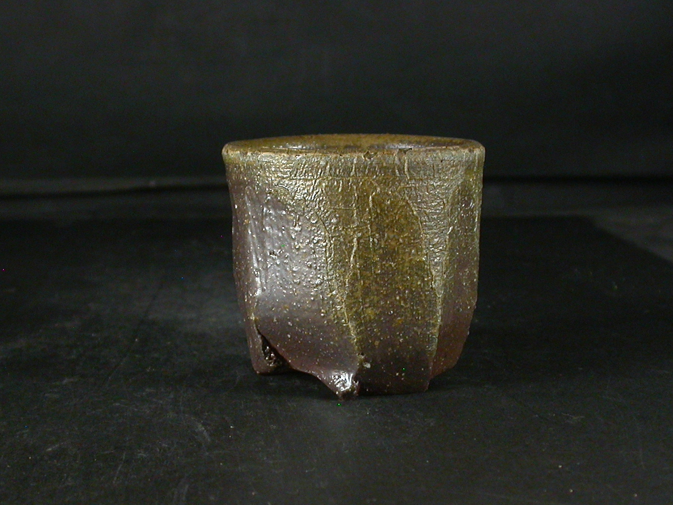 備前焼 ⑱　大深皿　被り黄ゴマ　丁斎作 fg-1044-13.JPG