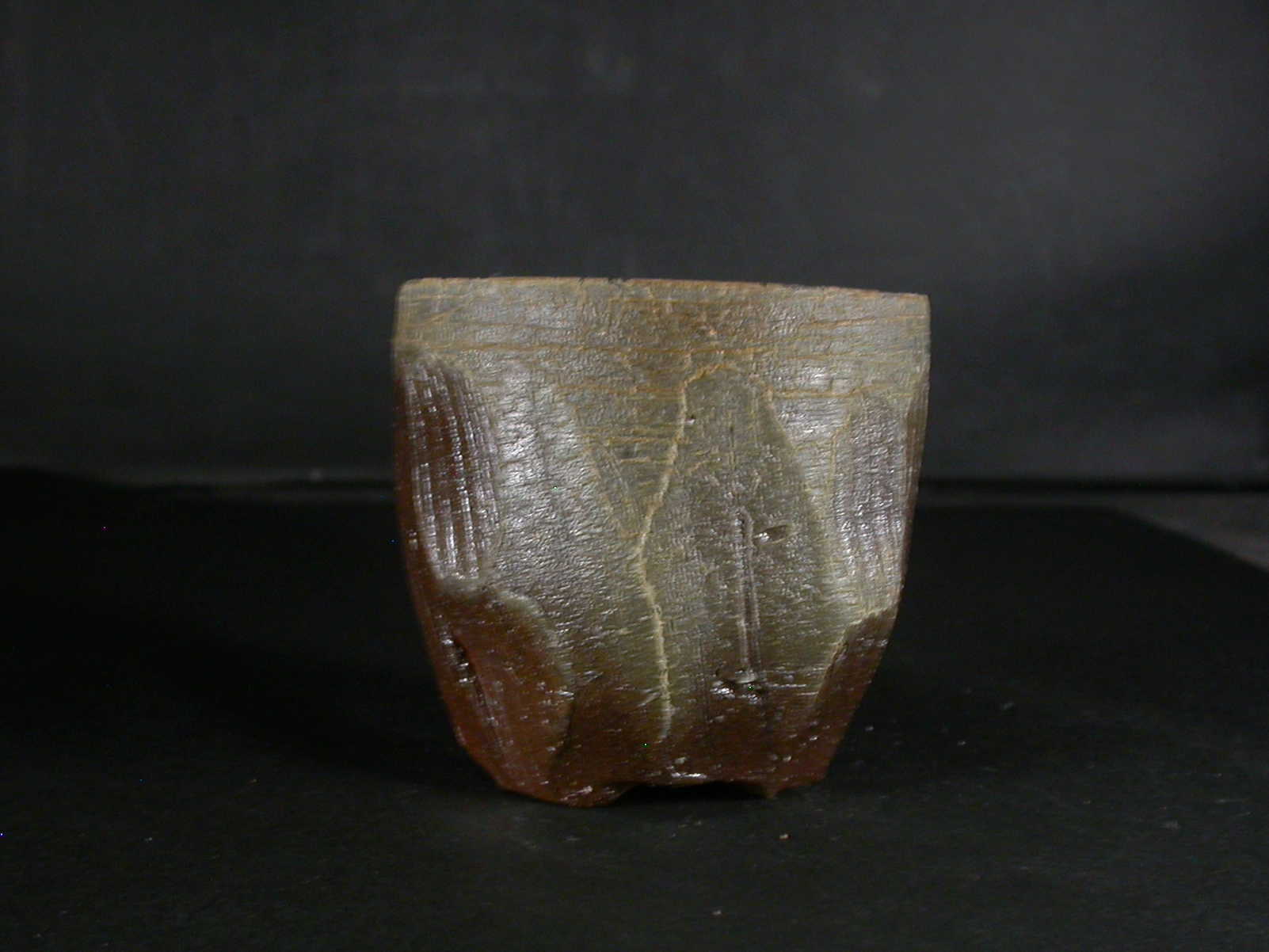 備前焼　穴窯　備前焼異色作家　吉岡　勝巳　最新作黄ゴマ面取・鎬フリーカップ3３