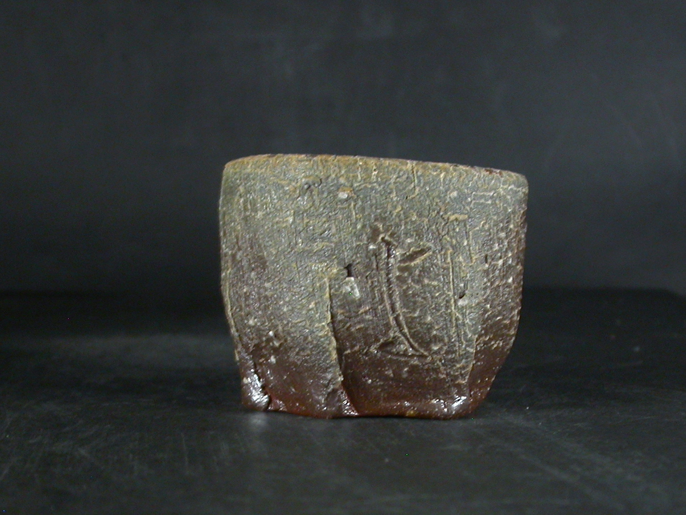 備前焼　穴窯　備前焼異色作家　吉岡　勝巳　最新作カセゴマ面取り・鎬ぐい呑２８