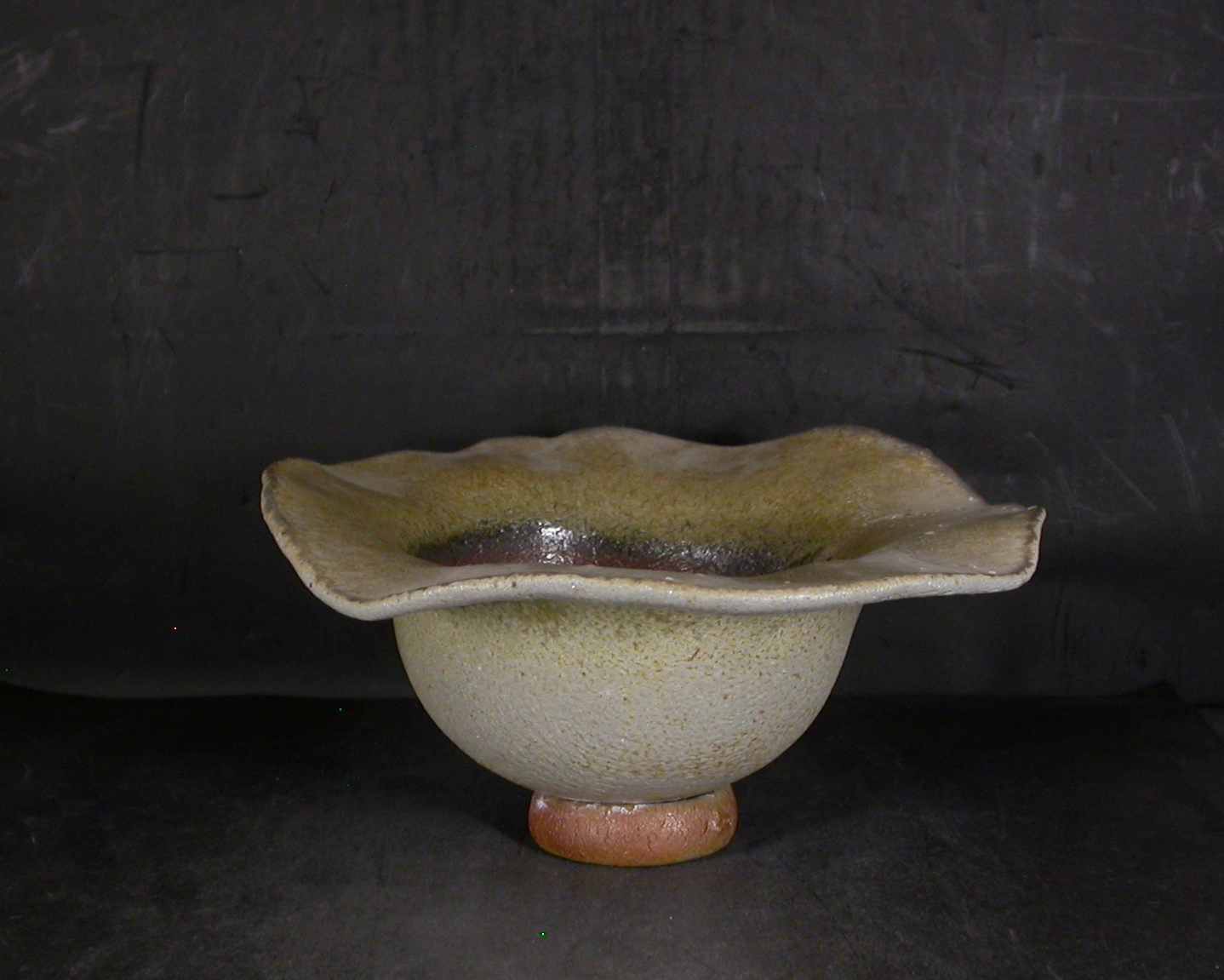 備前焼　登窯　備前焼物故作家　的野　求　窯変手捻り鉢３５