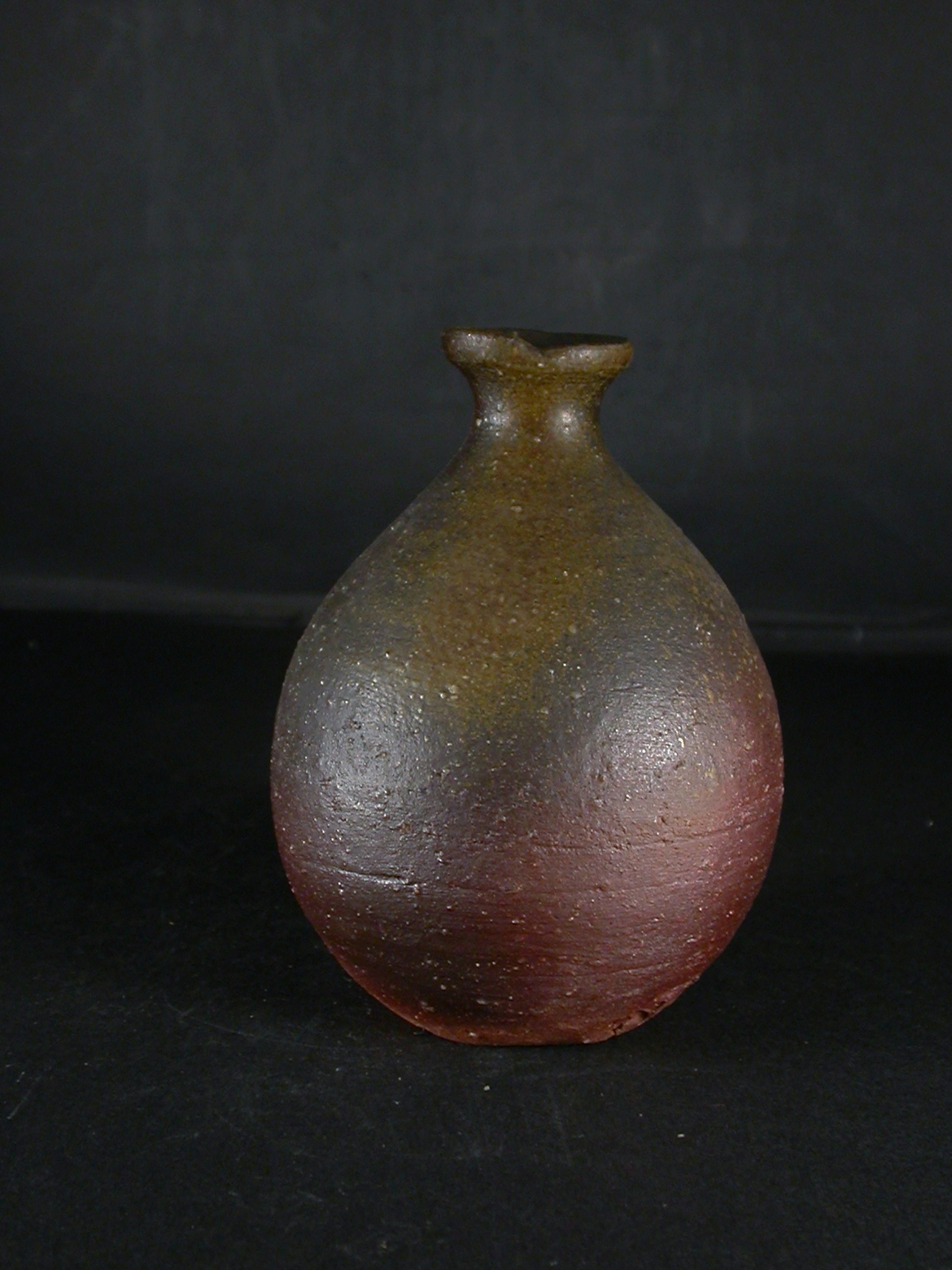 備前焼　登窯　備前焼物故作家　的野　求　黄ゴマ徳利４２