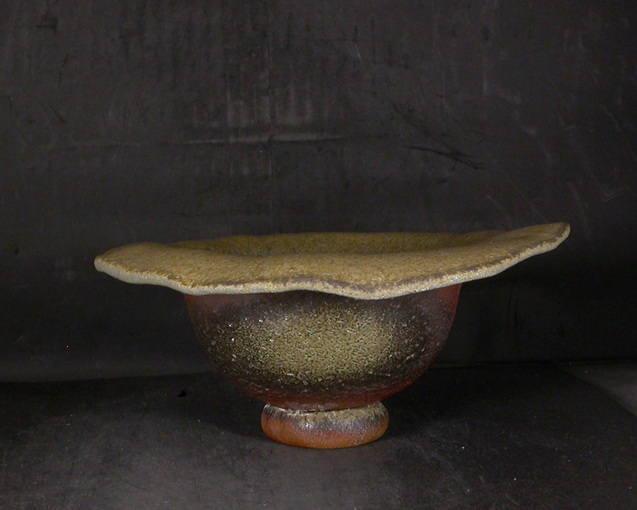 お買得 備前焼 登窯 備前焼物故作家 的野 求 21センチ黄ゴマ手