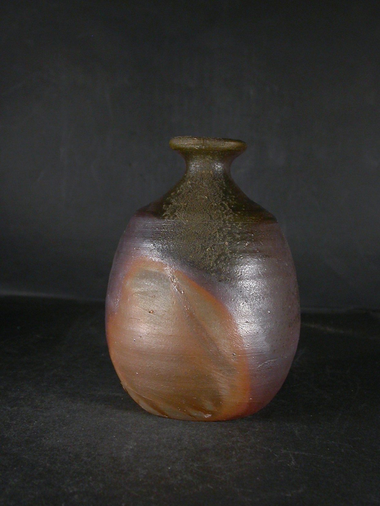 備前焼 登窯 備前焼中堅作家 藤森 陶志 共箱付き窯変徳利3 備前焼卸