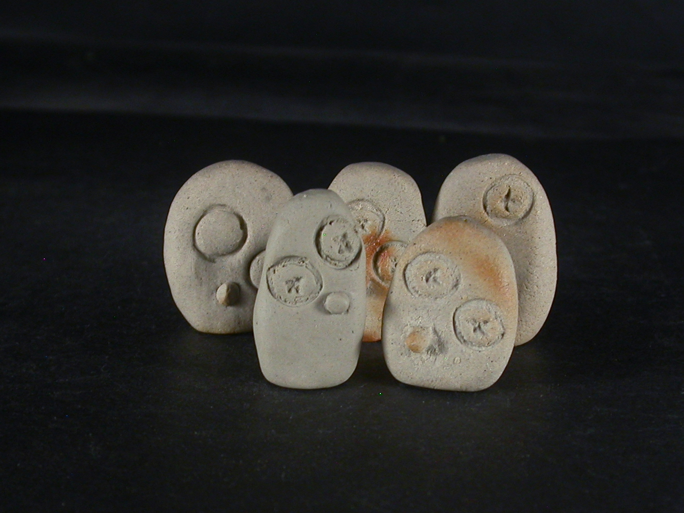 ◎【2419】148.三連鉢(玉３つセット)….備前焼 備前焼 備前焼窯元一本松窯 大森 良友 顔の備前玉5個組2 備前焼卸