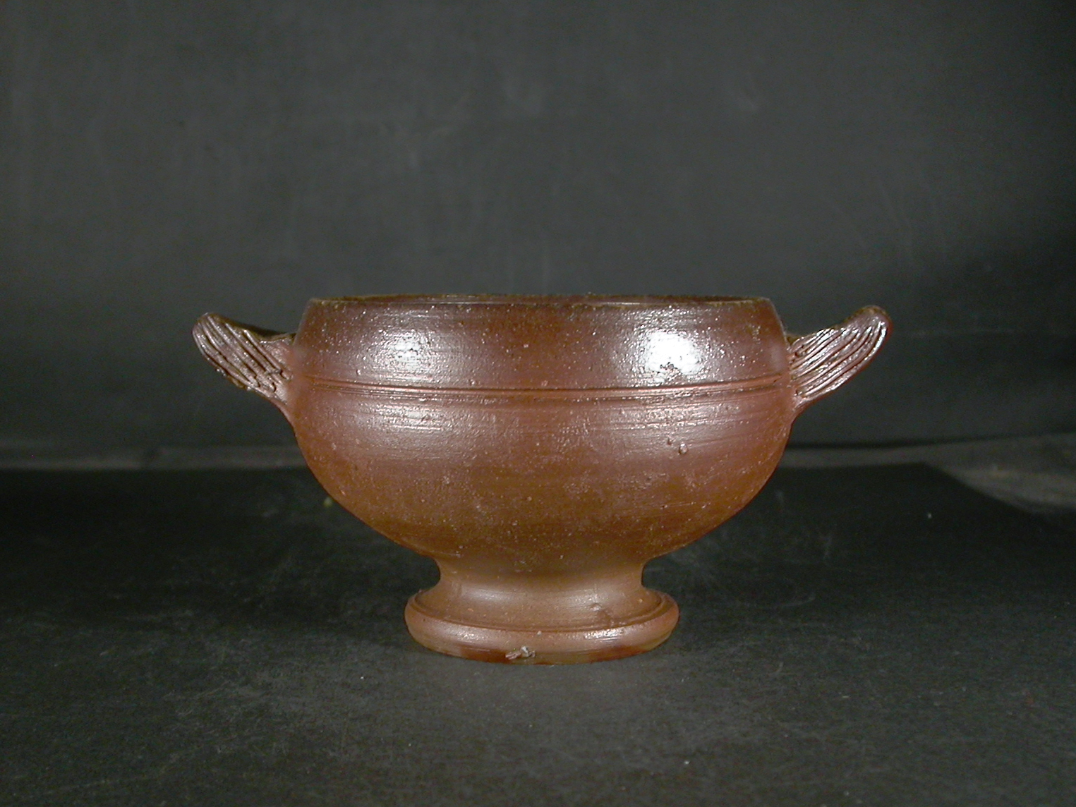 月間特価品　備前焼　登窯　備前市無形文化財　岡田　輝　黄ゴマスープカップ２