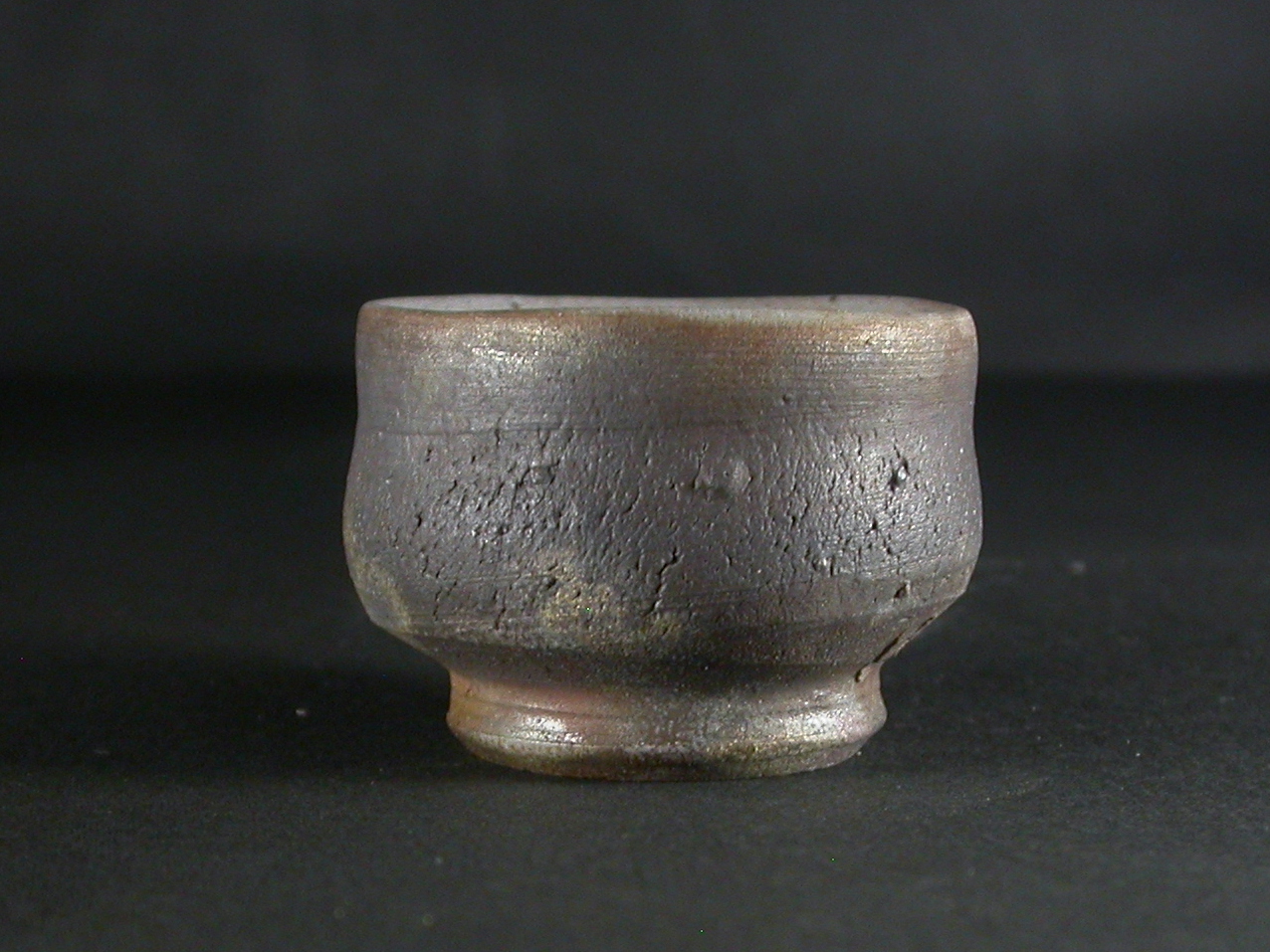 備前焼　登窯　備前焼中堅作家　木元　忠志　桟切ぐい呑１