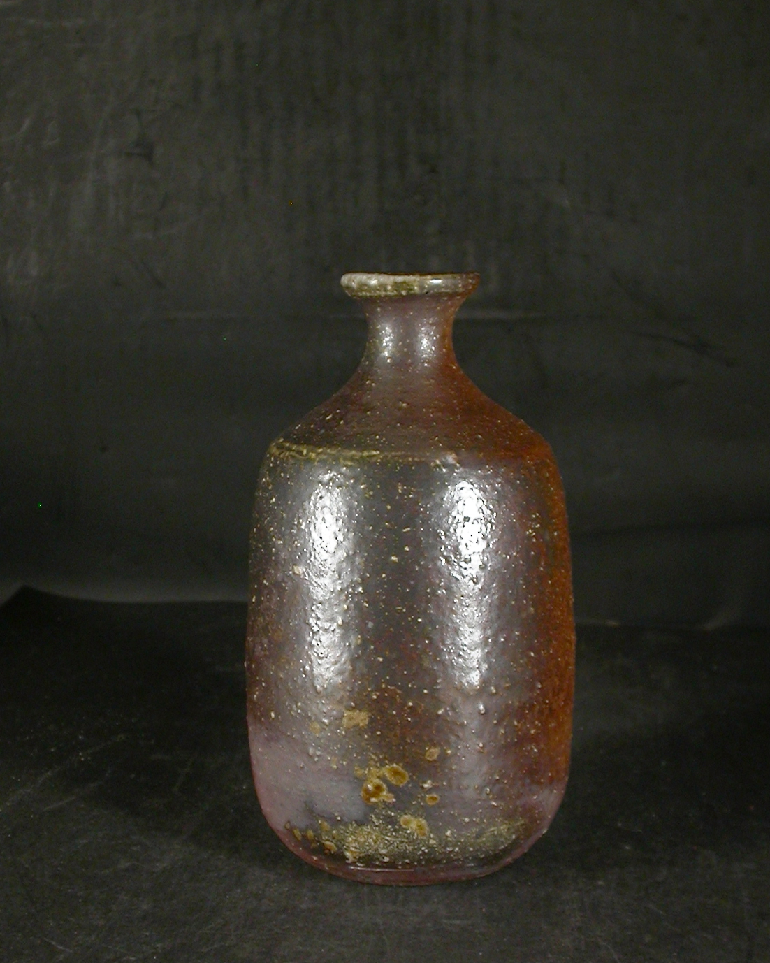 備前焼 森陶山作 窯変扁壺 伝統工芸師 茶道具