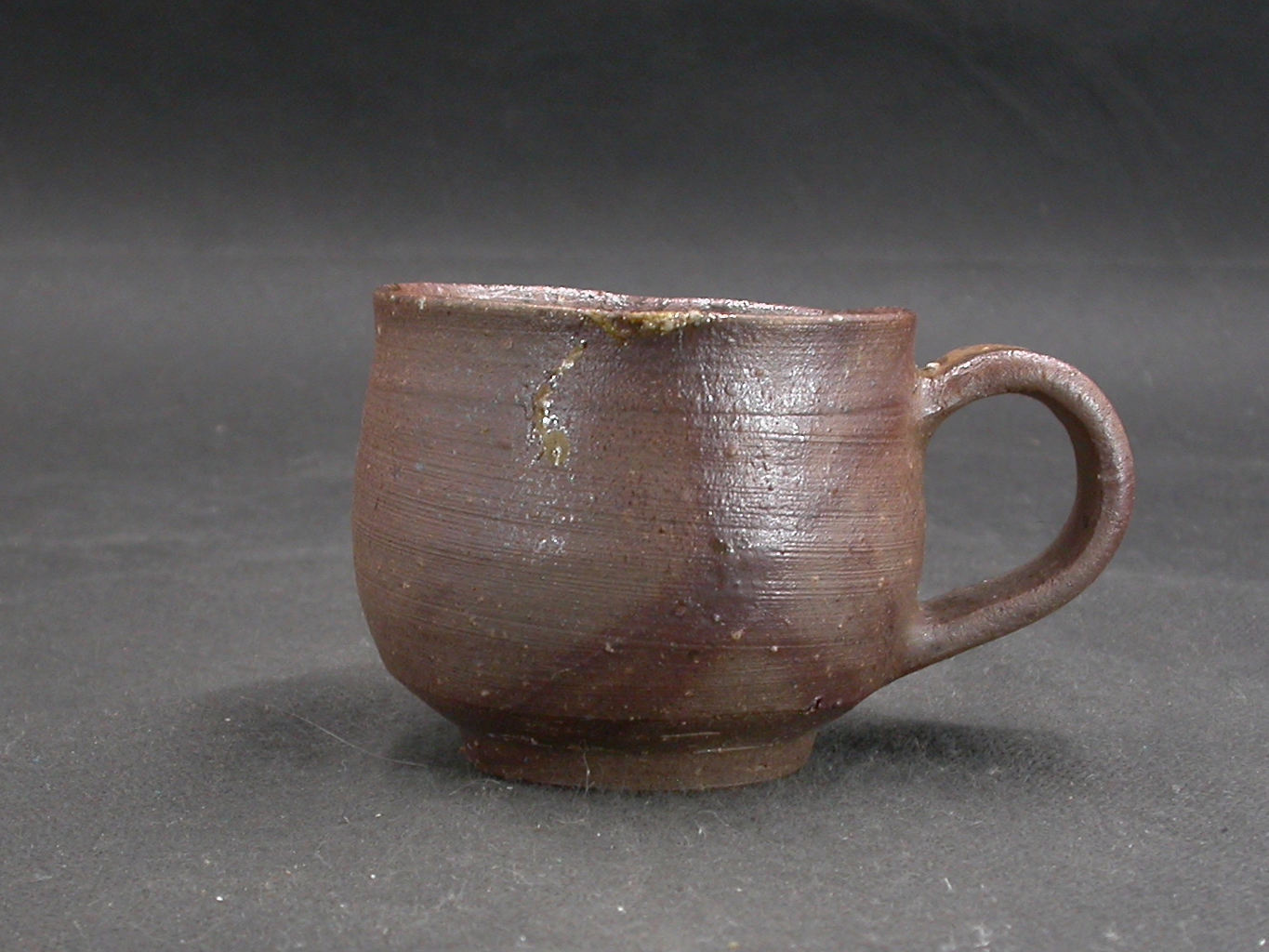 備前焼　登窯　備前焼物故作家　小野田　瑞穂　黄ゴマコーヒーカップ１