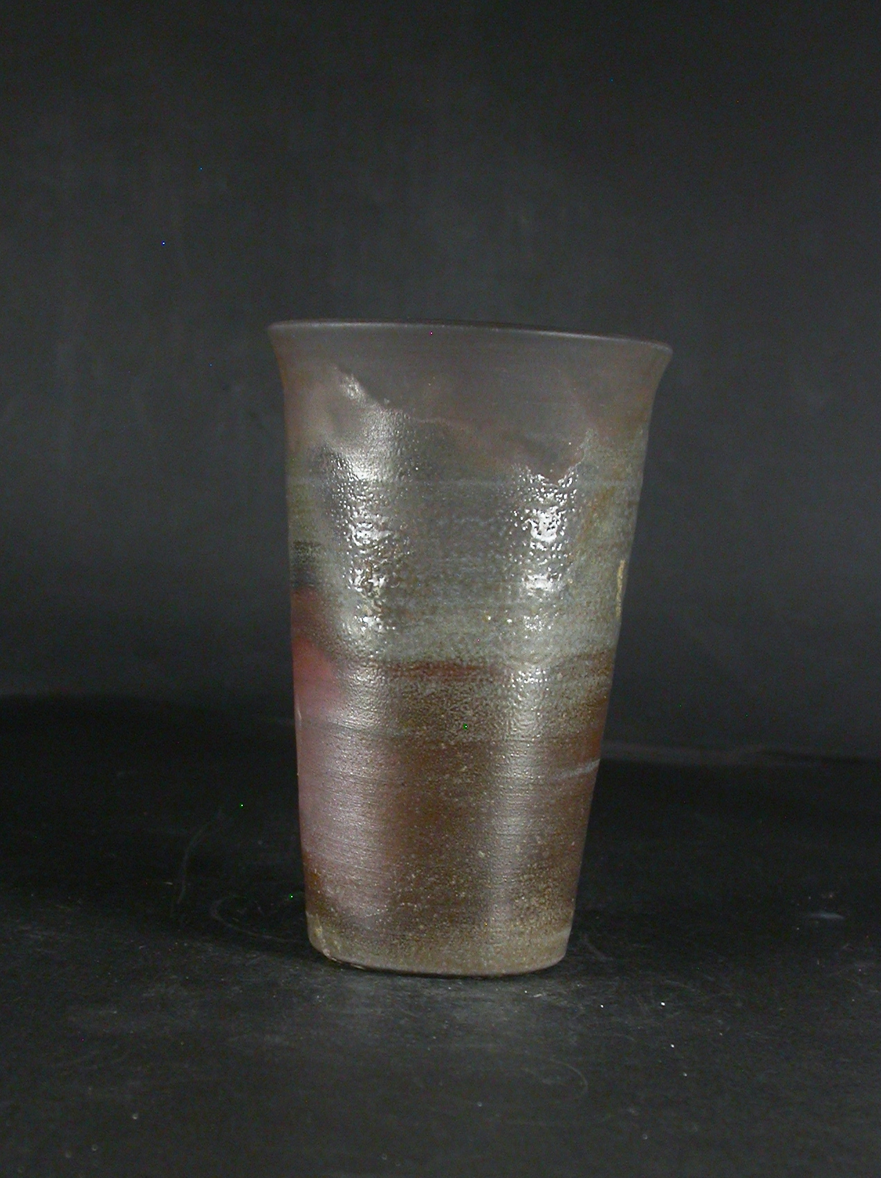 備前焼　登窯　備前焼作家　豊安　桟切・黄黄ゴマビール他グラス４