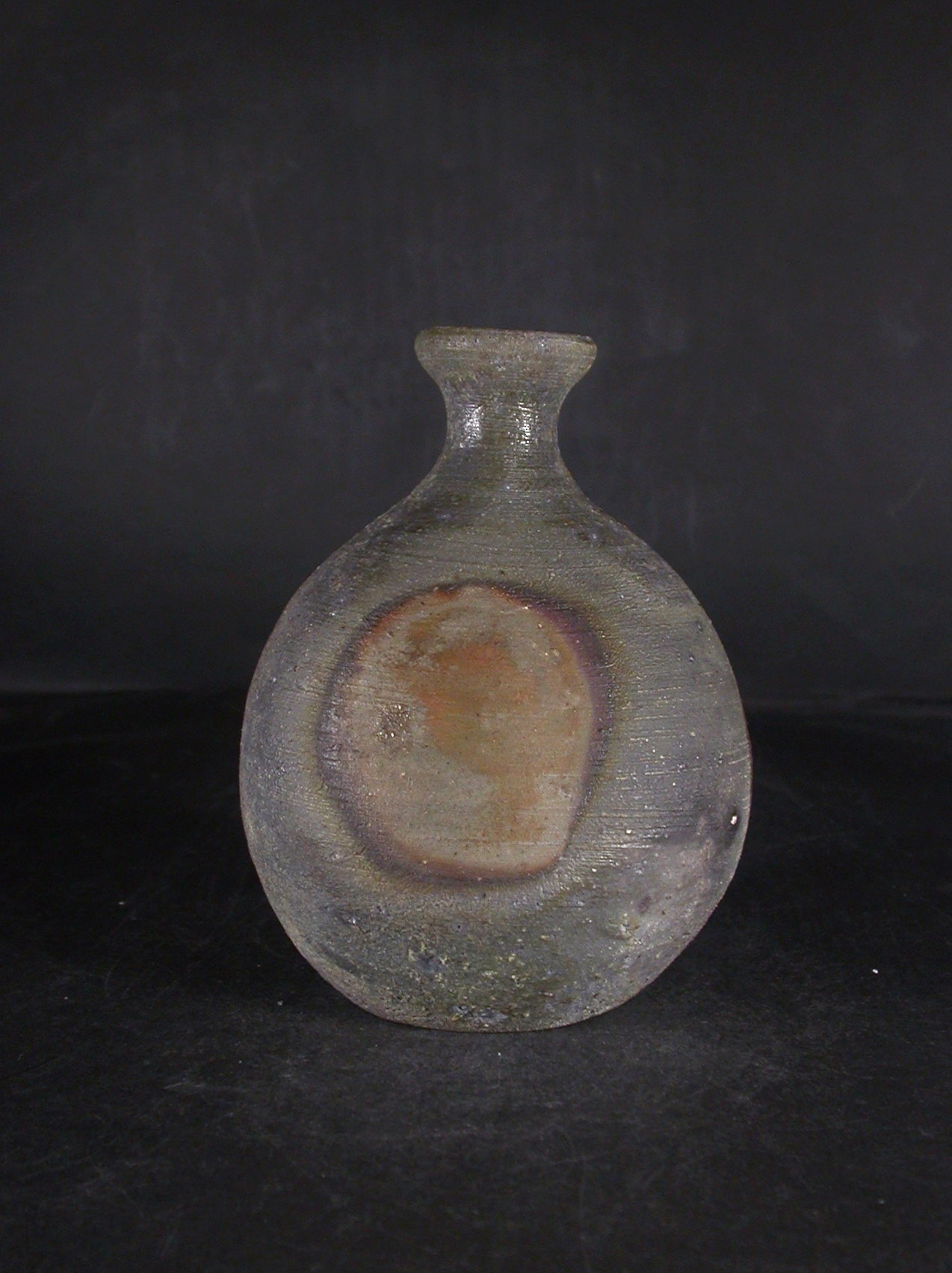 備前焼 登窯 備前焼伝統工芸士 故鷹取 閑山 共箱付き窯変徳利1 備前焼