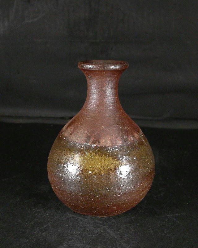 岩本政一 備前焼 窯変徳利 共箱共布栞 とっくり 酒器 食器 一輪挿し花