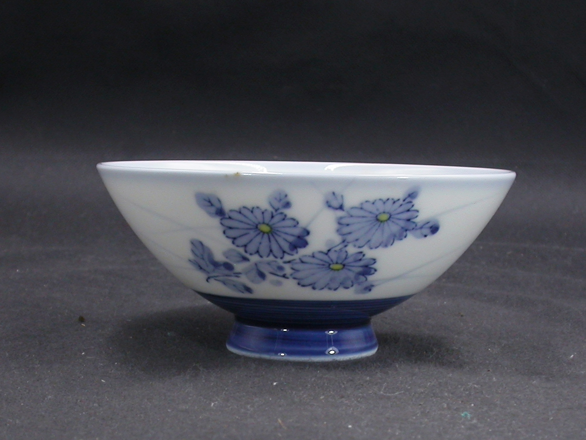 処分品　有田焼　萩窯　花絵飯茶碗１