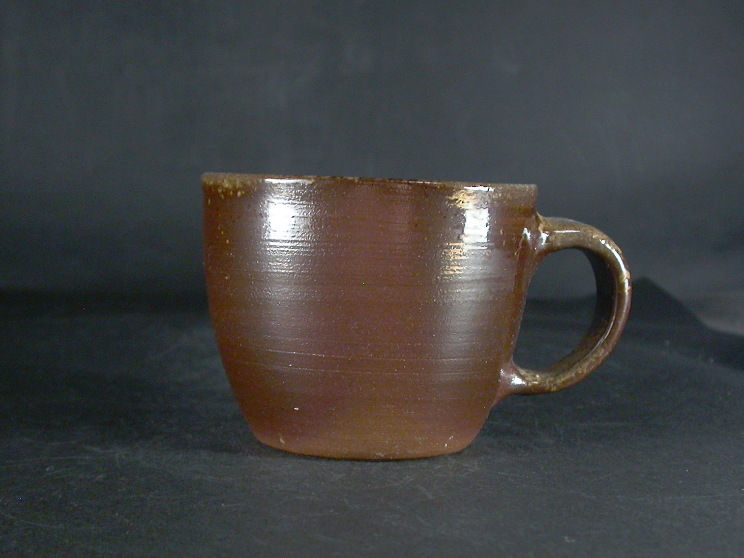 備前焼　穴窯　備前焼若手作家　藤見　俊一　黄ゴマ手付きカップ７