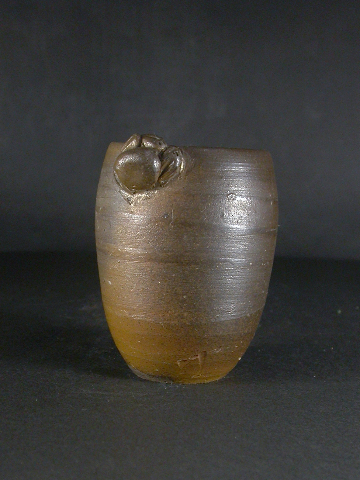 備前焼　登窯　備前焼中堅作家　竹内　靖之（山本）　最新作蟹付き黄ゴマビール他グラス１６