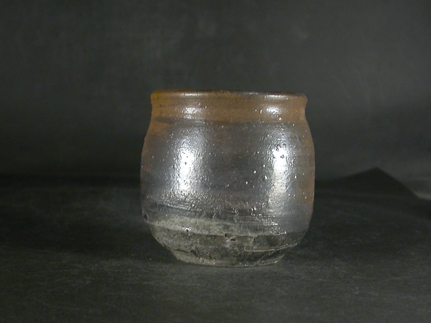 備前焼　登窯　備前焼中堅作家　竹内　靖之（山本）　最新作黒窯変湯呑５