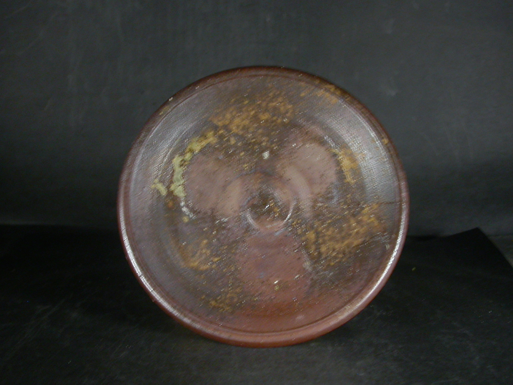 備前焼　登窯　備前焼中堅作家　竹内　靖之（山本）　最新作１６センチ黄ゴマ皿７